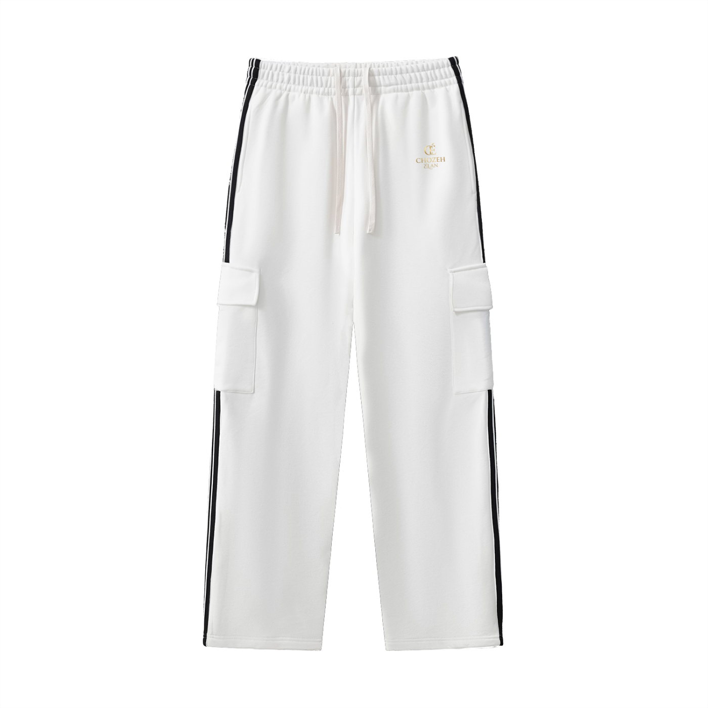 Side Stripe Straight-Leg Pants