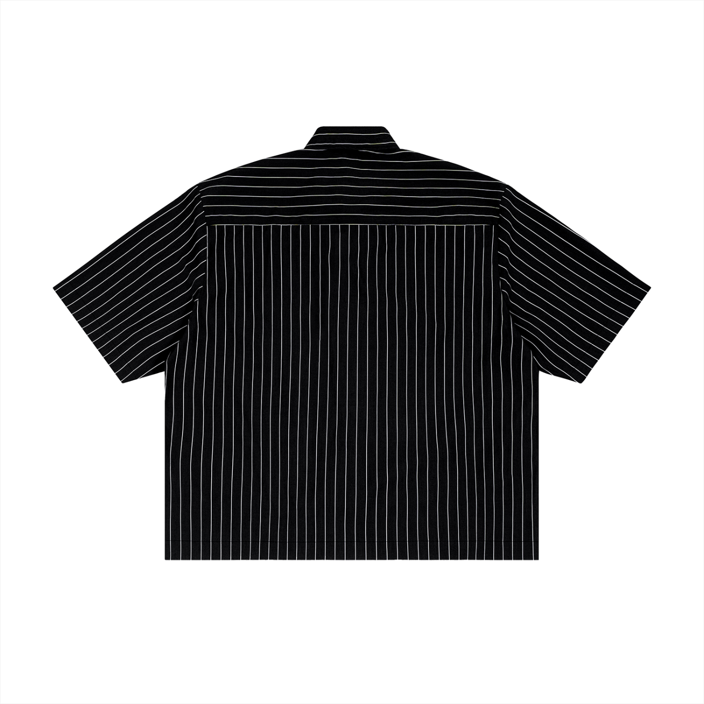 Unisex Striped Boxy Button-Up Shirt