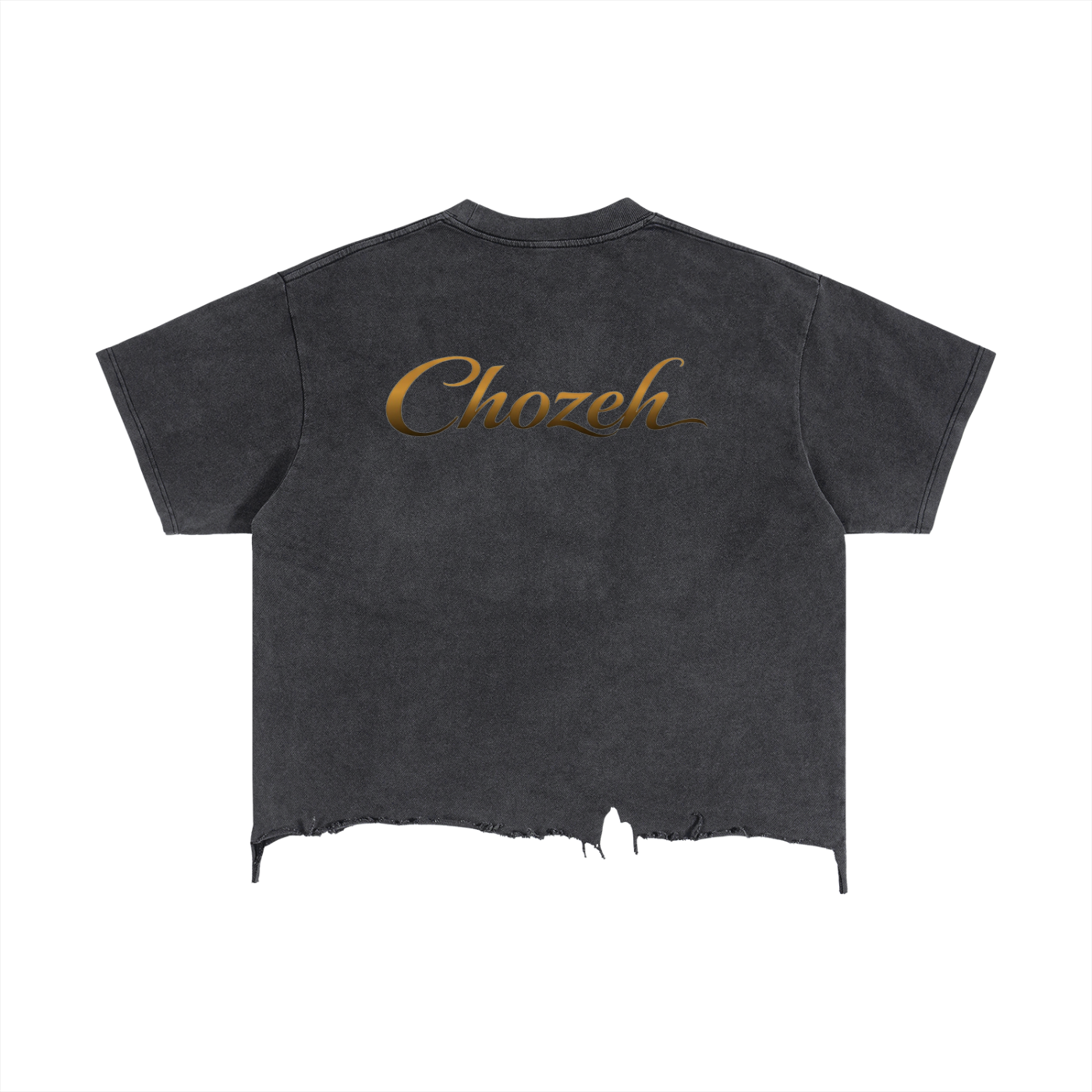 Vintage Wash Boxy Distressed Hem T-Shirt