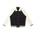 Contrast Raglan Sleeve Baseball Jacket
