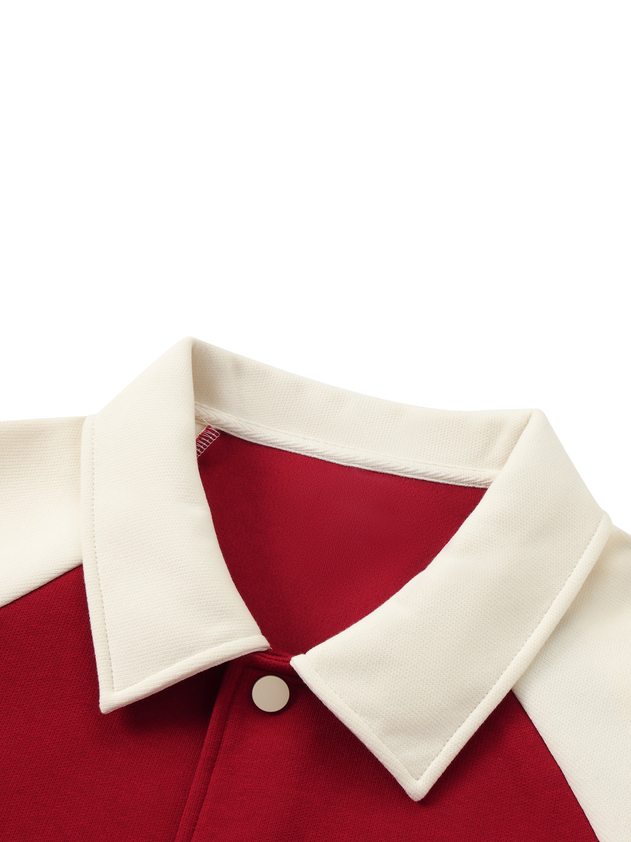 Contrast Raglan Sleeve Baseball Jacket