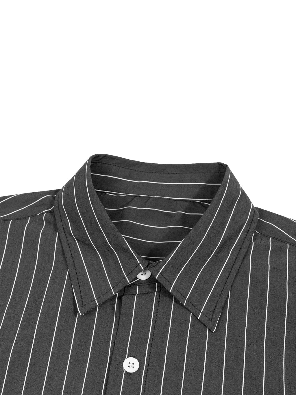 Unisex Striped Boxy Button-Up Shirt
