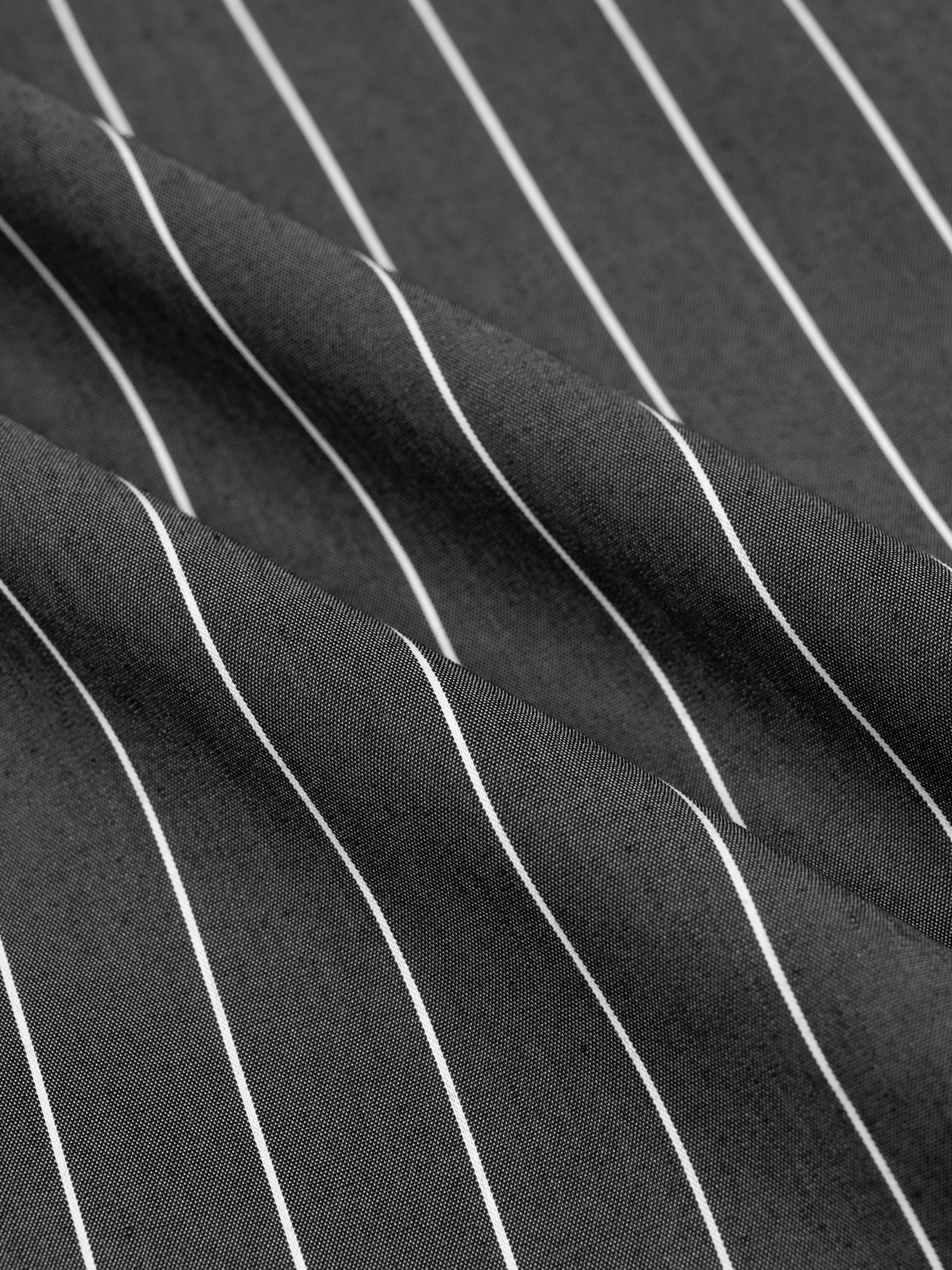 Unisex Striped Boxy Button-Up Shirt