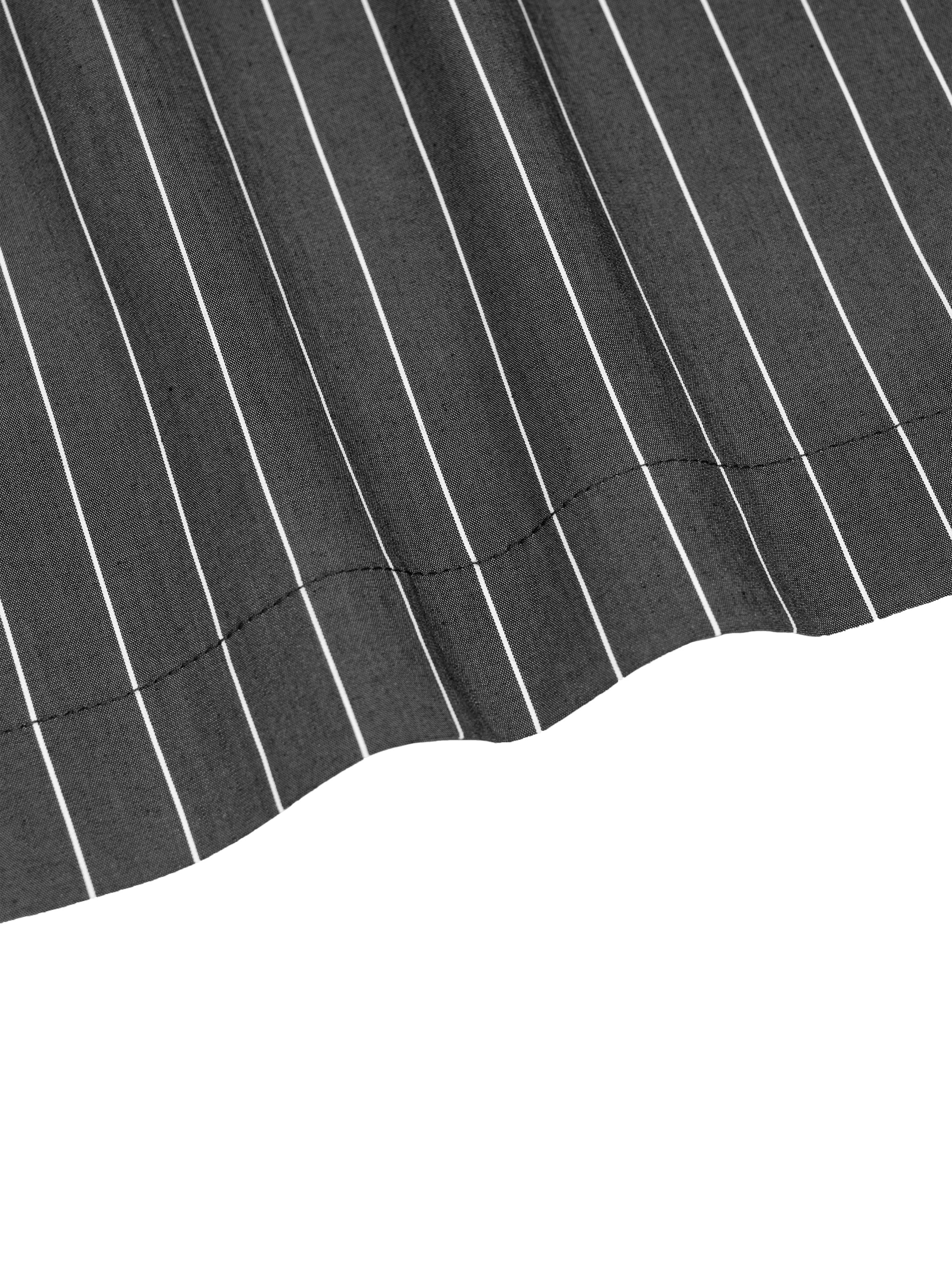 Unisex Striped Boxy Button-Up Shirt