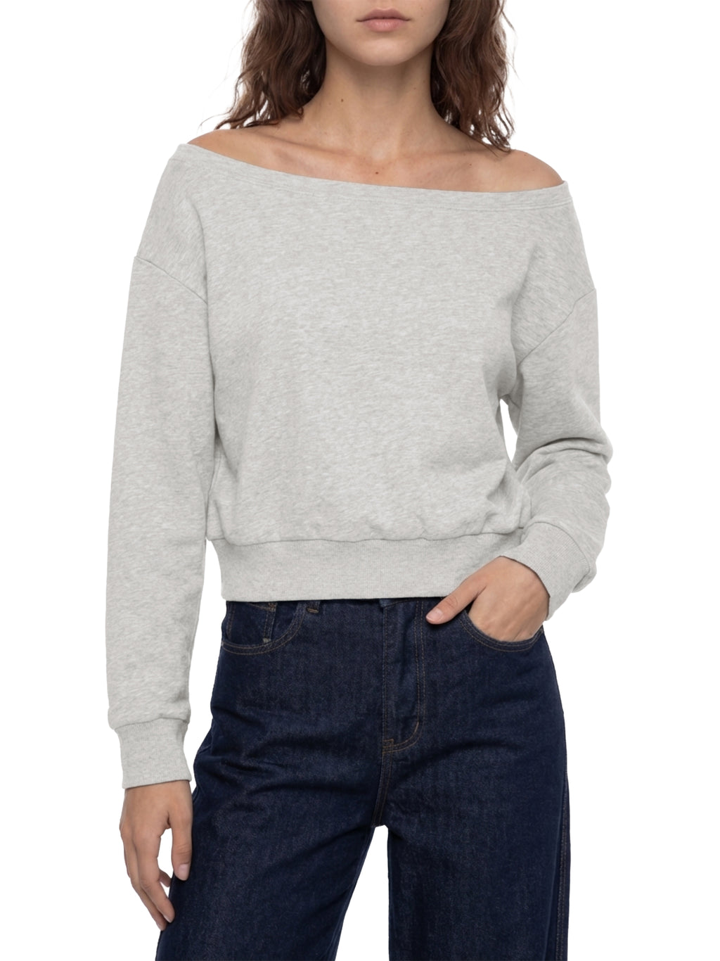 Women's Off-Shoulder Sweatshirt
